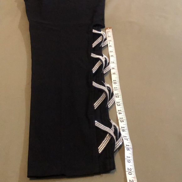 KRISTEN’S KLOSET Lovely Women’s size 12” Pants , bling crystal design on legs - Picture 13 of 16